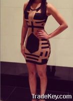 2014 Women Celebrity Midi Bodycon dress, sleeveless sexy party bandage