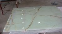 white onyx laminated slabs