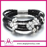 Bio Magnetic Fashion Wrap Leather Bracelet
