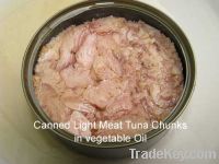 Canned Light Meat Tuna Chunks in Vegetable Oil