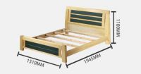 Modern fashion 1.5M solid wood bed double bed marriage bed wedding bed