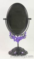 POLYRESIN ROSE LOVING TABLE STAND MIRROR