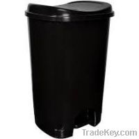 Step-On Trash Can, Black - 13 gal