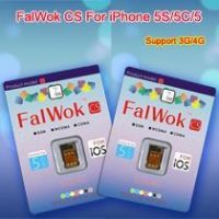Nano FalWok CS Unlock sim card for iPhone 5/5S/5C Work 3G/4G Use EDGE Internet With all carrier without jailbreak have activation code