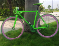 Fixed Gear Bicycle, 700CS-002, chromium-molybdenum steel frame bike
