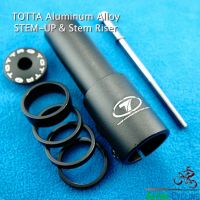 TOTTA Bicycle Bike Handlebar Fork Stem Riser Rise Up Extend Extender Head Up Adaptor, Aluminum Alloy