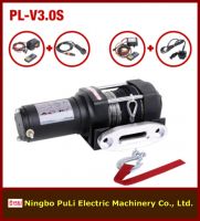 3000lb/1500kg/1.5ton atv/utv/truck/jeep DC 12 volt fiber rope winch