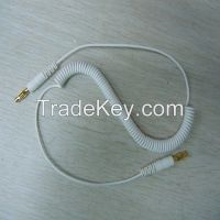 Spiral Audio cable with 4mm banana plug