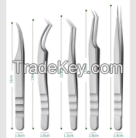 High quality eyebrow and eyelash tweezers with stainless steel