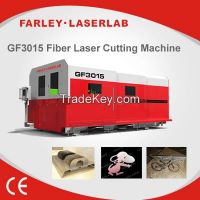 CNC GF3015 Fiber laser machine cutting stainless steel, mild steel, aluminum