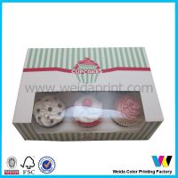 printed 6 cupcake box