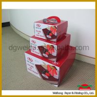 high quality luxury paper cake box with handle