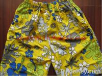 Yellow casual shorts underwear undershirts underpants leisure shorts