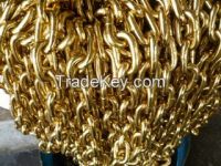 sell galvanized yellow plated link chain