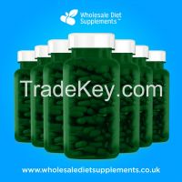 Wholesale Diet Supplements Bulk Packaging Green Transparent Bottle Coloured Lids