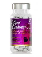 Bust Enhancer Dietary Supplement Capsules, Clear coloured bottle, Round bottle, Flat Coloured Bottle, Coloured Foil pack, Private labelled