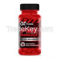 Extreme Pre Workout Dietary Supplement Capsules, Clear coloured bottle, Round bottle, Flat Coloured Bottle, Coloured Foil pack, Private labelled