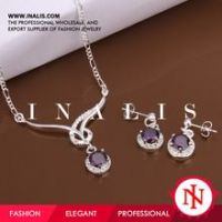 Lekani amethyst purple micro setting silver jewelry S603