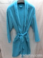 deep blue coral fleece sex bathrobe with man