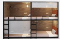 Wooden Furniture Capsule Bed Bedroom Hostel  Bunk Bed For capsule hotel