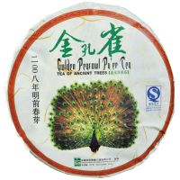 Ancient Tree Gold phonenix green puer tea or Raw pu erh pan cake 2008
