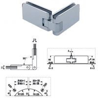 Bisagras vidrio  Glass door hinge (long version)