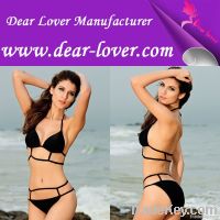 Sell Hot Black Sexy Strappy Bikini underwire swimwear