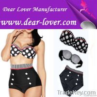 Sell Vintage Polka Dot High Waist Pin up swimwear sale