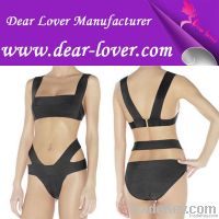 Sell wholesale Black Two Pieces Bandage swimwear uk