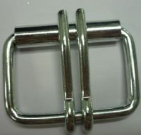 Nickel Plated Steel Double Prong Heavy Duty Roller Buckle