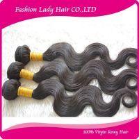 Super quality tangle free natural color body wave various length virgin malaysian hair