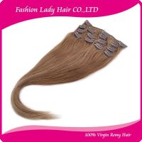 low cost super quality stainless clip 100% remy human hair clip in hair extension