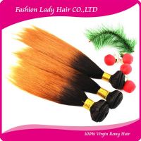 High quality remy tangle free two tone malaysian virgin remy hair weft
