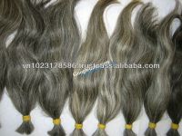 Silver grey human hair natural asian grey hair extensions