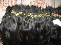 Raw virgin unprocessed remy human hair , 100% natural color bulk hair