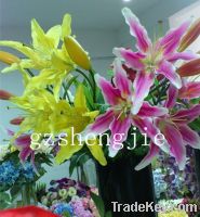 artificial 4 heads Fragrant  Lily , arts and crafts,