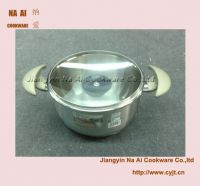 Stock pot with tempered glass lid