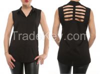 sleeveless casual shirts for women made in Turkey