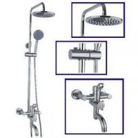Exposed Functional Rain Shower Faucet Systems Sets BFD216