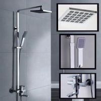 Wall Mount Square Rain Shower Faucet Systems Sets BFD42