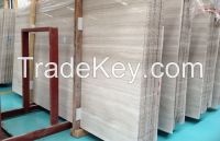 Clearn Face Good Quality Cheap Price Slab White wood vein marble White Serpegiante