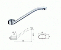 High Quality SS Mixer Spout, Sink Mixer, Faucet Spout, Brass Tubular, Spout Tubular, Faucet Accessory
