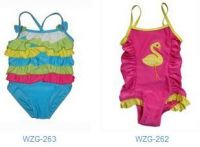 girl's one-piece fancy swimwear