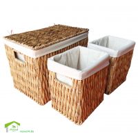 Water Hyacinth Wicker Storage Boxes and Bins HO-4003S/3 -Home24h