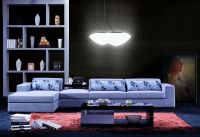 L.A028J-Foshan Lizz Grey Corner  Fabric Sofas America Style