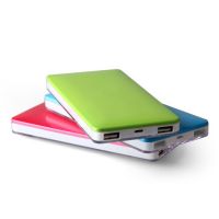 6000mAh 8000mAh Plastic Retangle Power Bank With Power Indicator