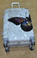 Hot sale butterfly luggage , size 20 24 28 case , ABS PC trolley suitcase