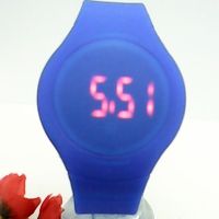 Jelly plastic led watch with touch screen for children