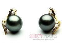 Black Tahitian Pearl Earrings