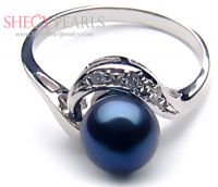 18K Black Akoya Pearl Ring